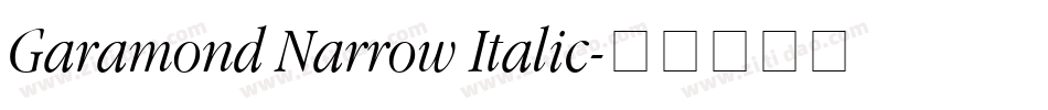 Garamond Narrow Italic字体转换